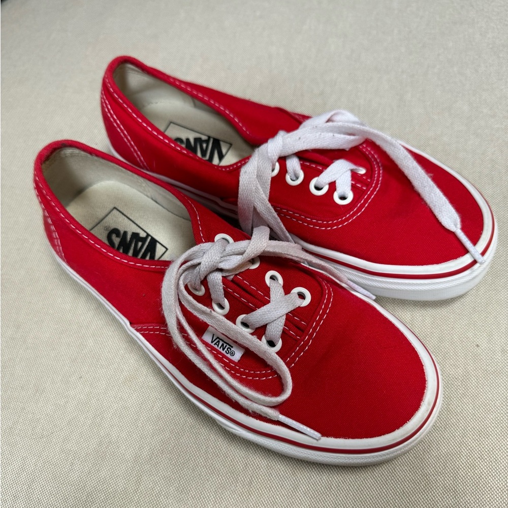 Classic Red Vans Sneakers